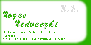 mozes medveczki business card